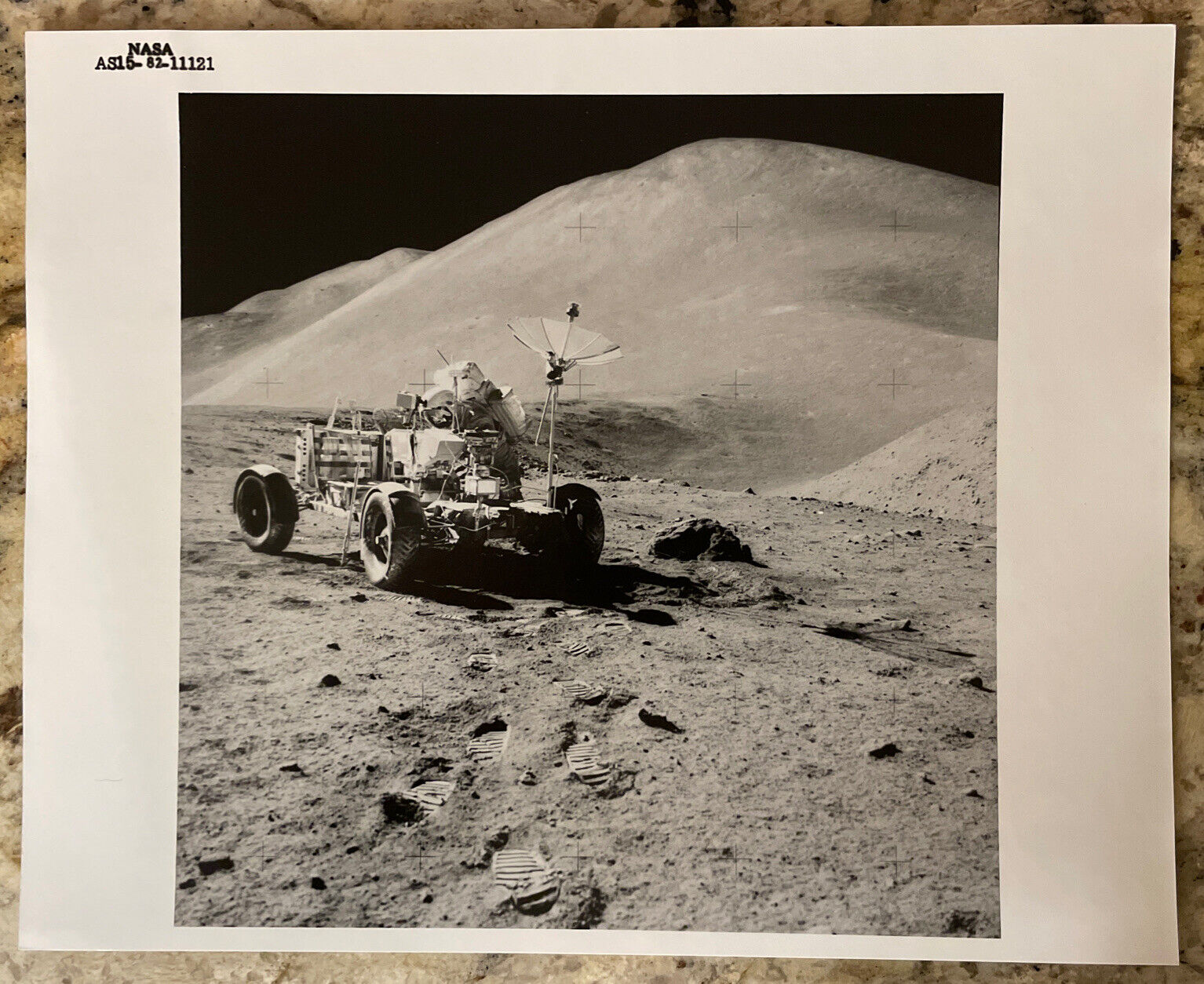 Nasa Black Serial Photograph  #AS15-82-11121 David Scott With Lunar Rover