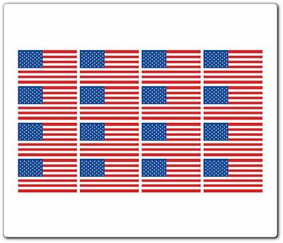 16 AMERICAN FLAG STICKERS (1/2